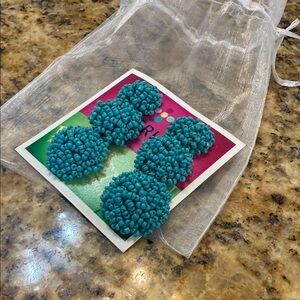 Elegant Turquoise Beaded Hair Clips